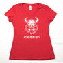 Women's V-Neck #Svendflies Tri-Blend Shirt (White Logo)