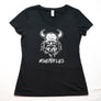 Women's V-Neck #Svendflies Tri-Blend Shirt (White Logo)