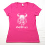 Women's V-Neck #Svendflies Tri-Blend Shirt (White Logo)