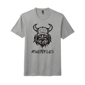 Men's Crew #Svendflies Tri-Blend Shirt (Black Logo)