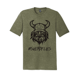 Men's Crew #Svendflies Tri-Blend Shirt (Black Logo)